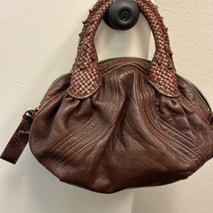 Fendi baby spy bag brown leather.